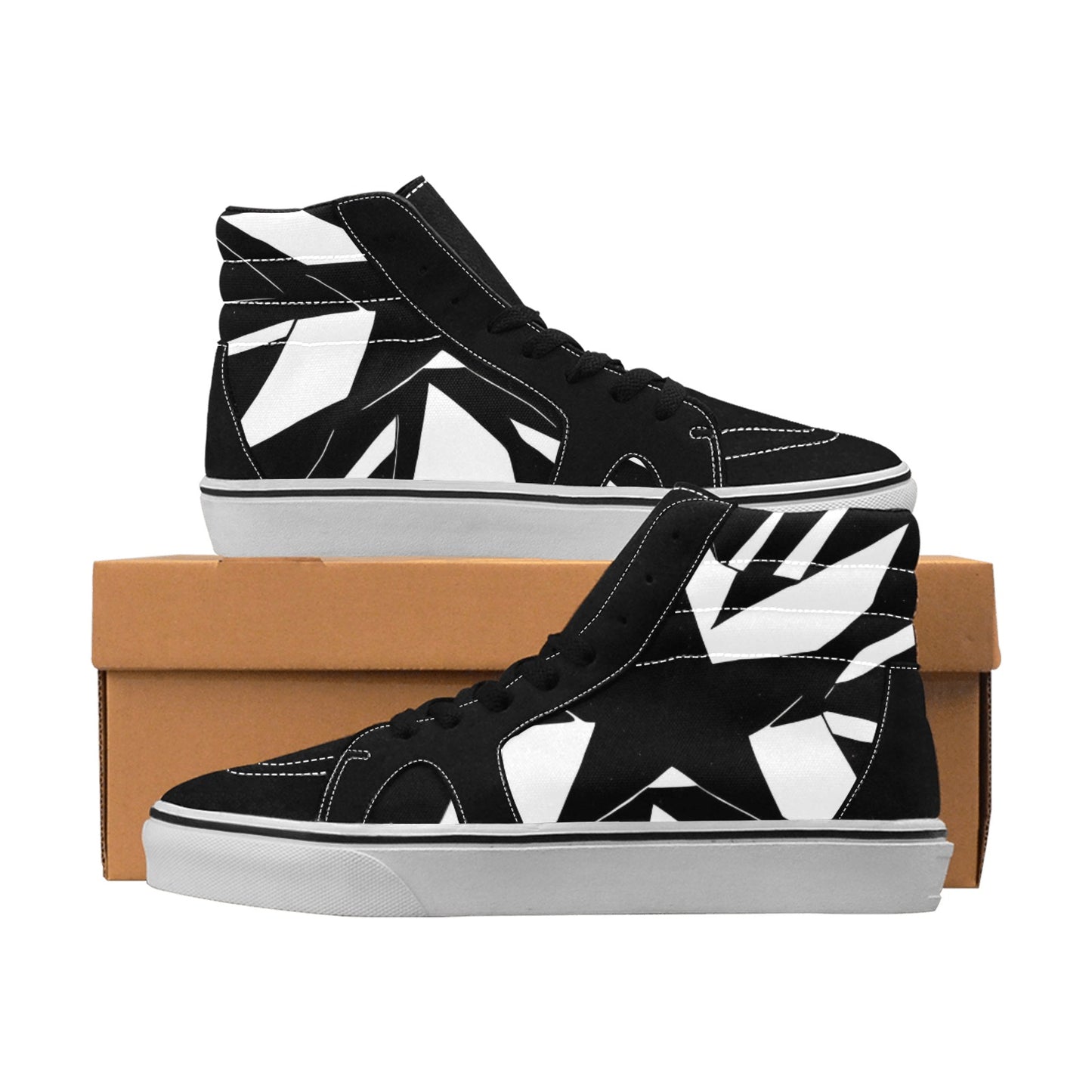 PUNK TRIBU Women's High Top Canvas Shoes (Model E001-1) - PUNK TRIBU ARTISTIC BY EMLNO