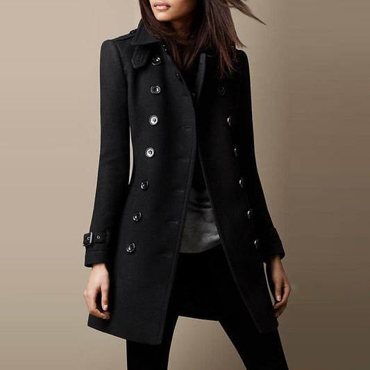 Ladies Spring Long Jacket Wool Trench Coat - PUNK TRIBU ARTISTIC BY EMLNO