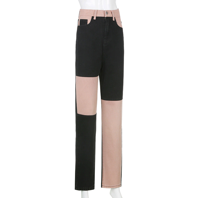 High-rise Straight-leg Jeans Women - PUNK TRIBU ARTISTIC BY EMLNO