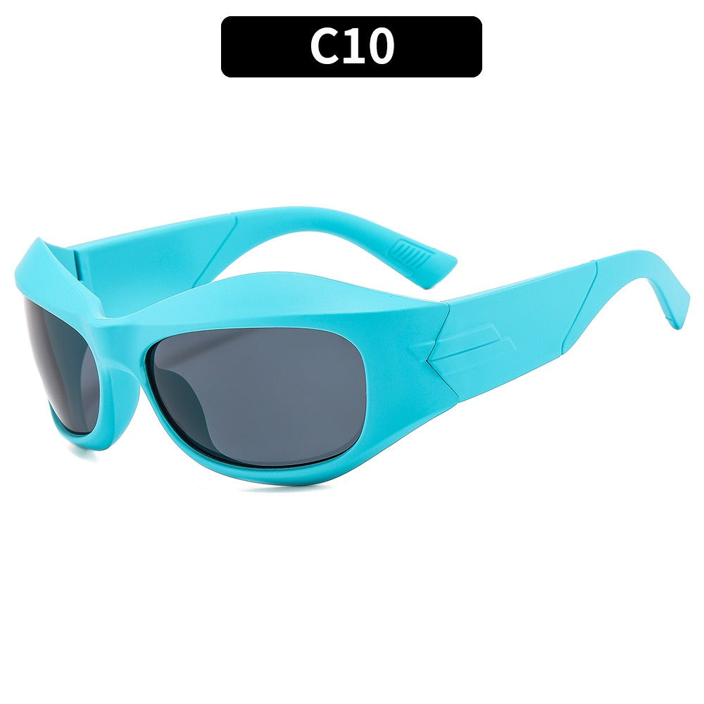 PUNK TRIBU New Futuristic Y2K Sunglasses Punk Hip-Hop Hot Girls Sunglasses For Men And Women - PUNK TRIBU ARTISTIC BY EMLNO