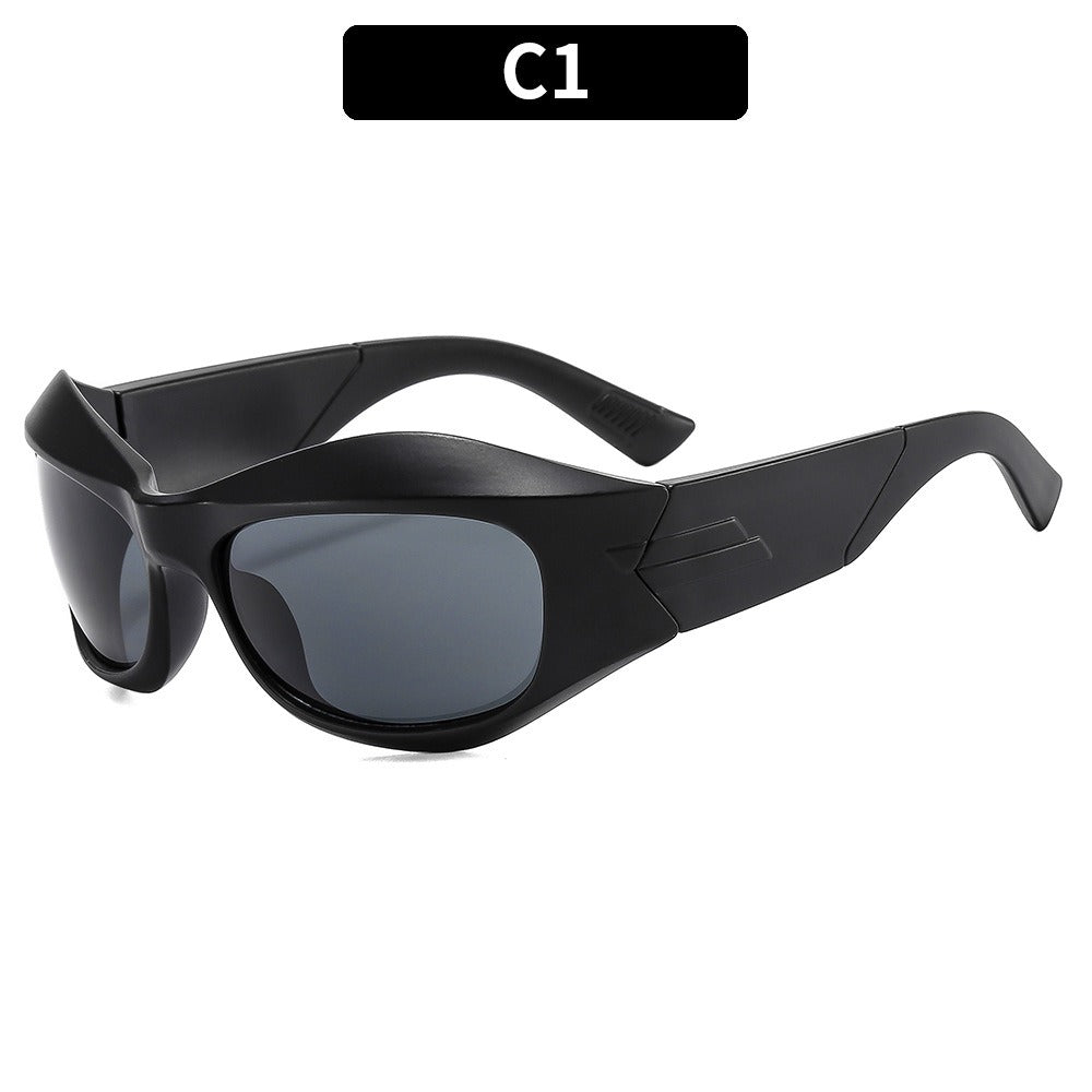PUNK TRIBU New Futuristic Y2K Sunglasses Punk Hip-Hop Hot Girls Sunglasses For Men And Women - PUNK TRIBU ARTISTIC BY EMLNO