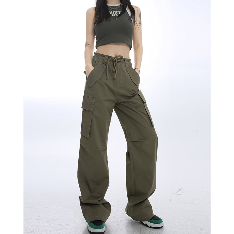 Summer High-waisted Slim Straight-leg Wide-leg Drapey Mopping Pants - PUNK TRIBU ARTISTIC BY EMLNO