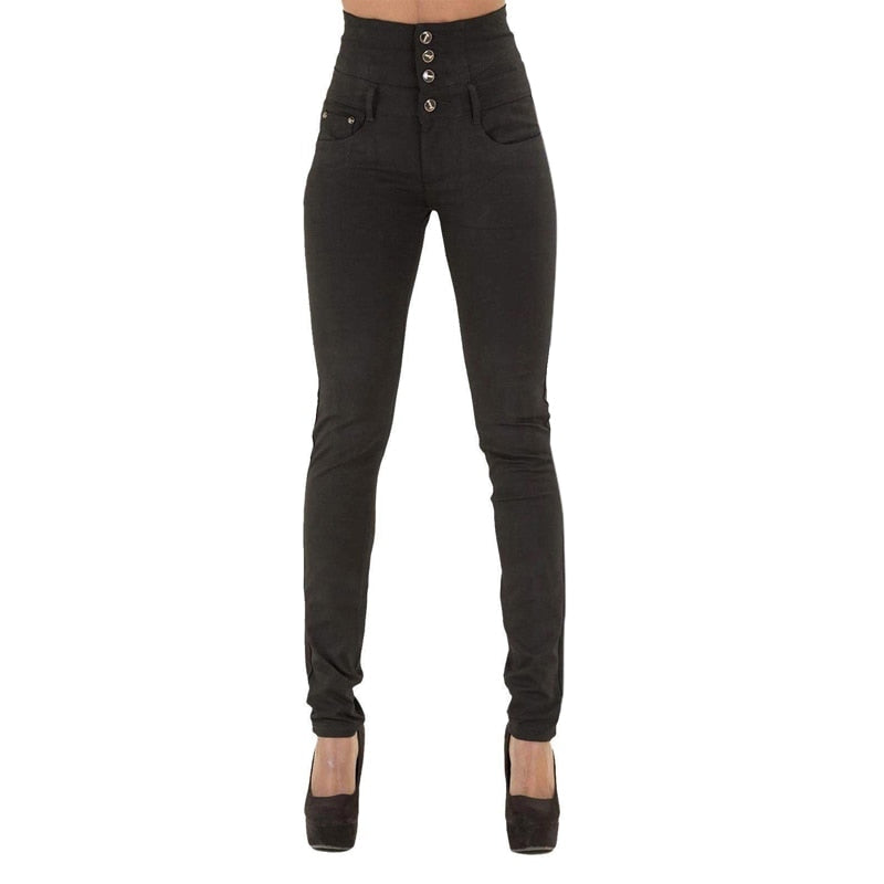 Pantalones vaqueros pitillo de mujer primavera verano cintura alta