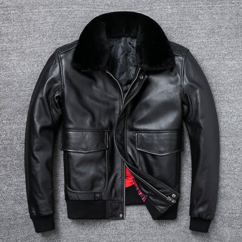 Pure First Layer Cowhide Leather Plus Cotton Flight Suit - PUNK TRIBU ARTISTIC BY EMLNO