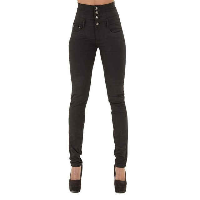 Pantalones vaqueros pitillo de mujer primavera verano cintura alta