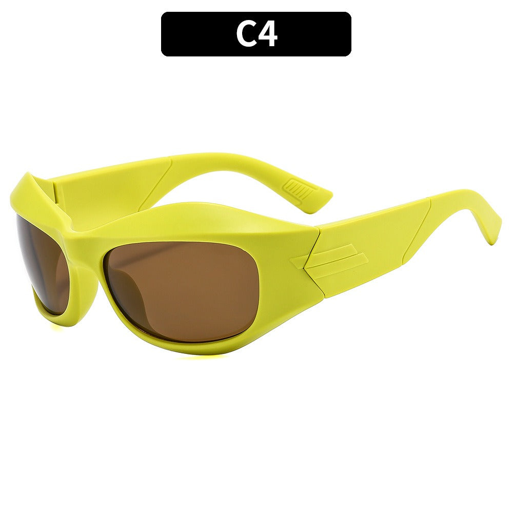 PUNK TRIBU New Futuristic Y2K Sunglasses Punk Hip-Hop Hot Girls Sunglasses For Men And Women - PUNK TRIBU ARTISTIC BY EMLNO