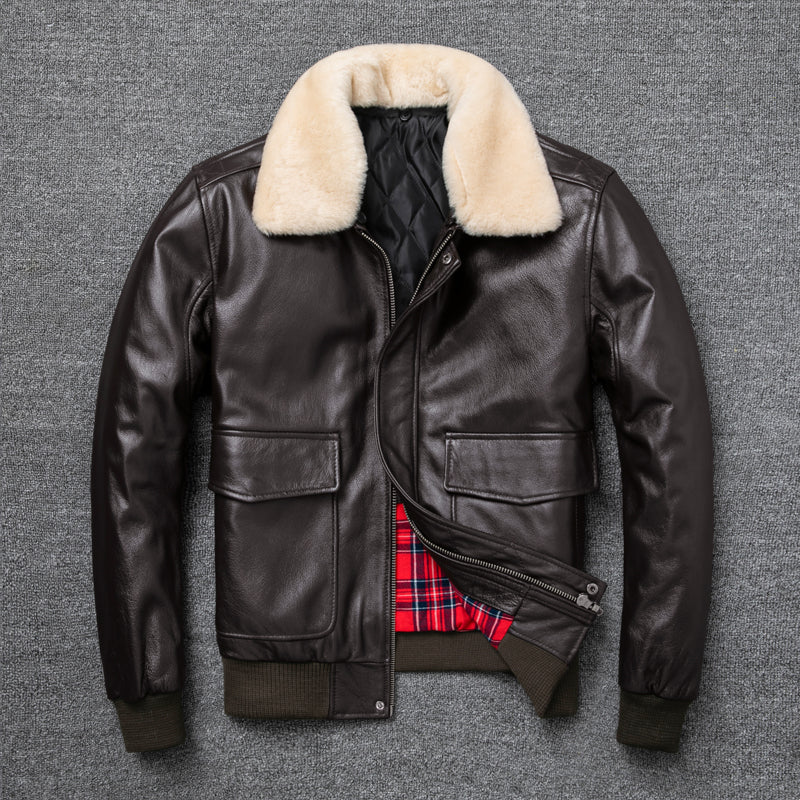 Pure First Layer Cowhide Leather Plus Cotton Flight Suit - PUNK TRIBU ARTISTIC BY EMLNO