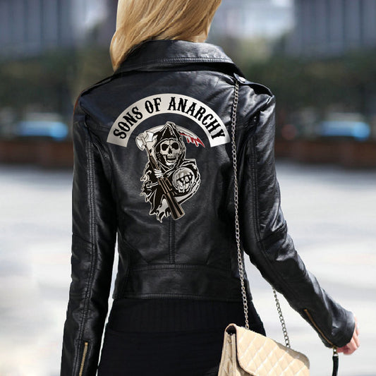 Ladies PU Washed Leather Jacket - PUNK TRIBU ARTISTIC BY EMLNO