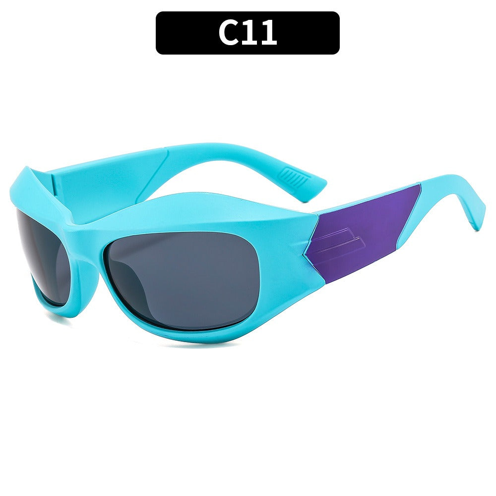 PUNK TRIBU New Futuristic Y2K Sunglasses Punk Hip-Hop Hot Girls Sunglasses For Men And Women - PUNK TRIBU ARTISTIC BY EMLNO