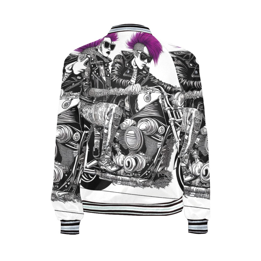 Jaqueta de ratlles horitzontals PUNK TRIBU per a dona (model H21)