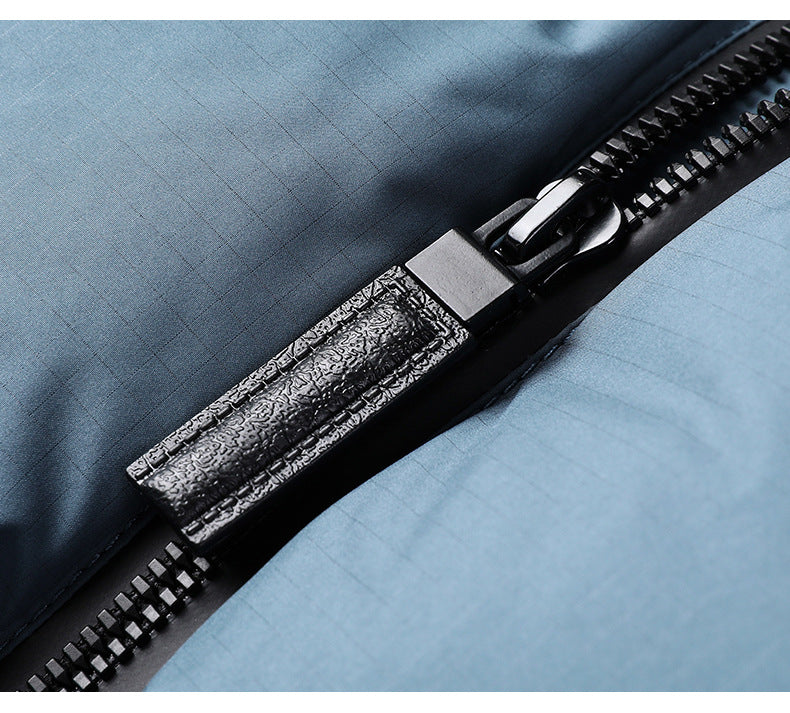 Men's Polyester Loose Solid Color Short Jacket - PUNK TRIBU ARTISTIC BY EMLNO