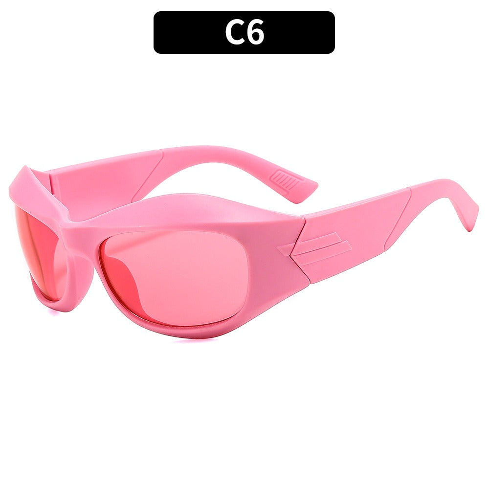 PUNK TRIBU New Futuristic Y2K Sunglasses Punk Hip-Hop Hot Girls Sunglasses For Men And Women - PUNK TRIBU ARTISTIC BY EMLNO