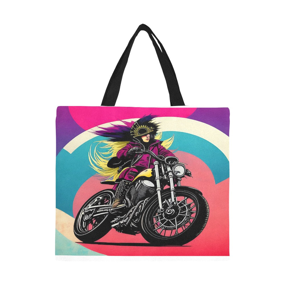 PUNK TRIBU All Over Print Canvas Tote Bag(Large)