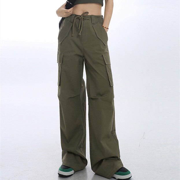 Summer High-waisted Slim Straight-leg Wide-leg Drapey Mopping Pants - PUNK TRIBU ARTISTIC BY EMLNO