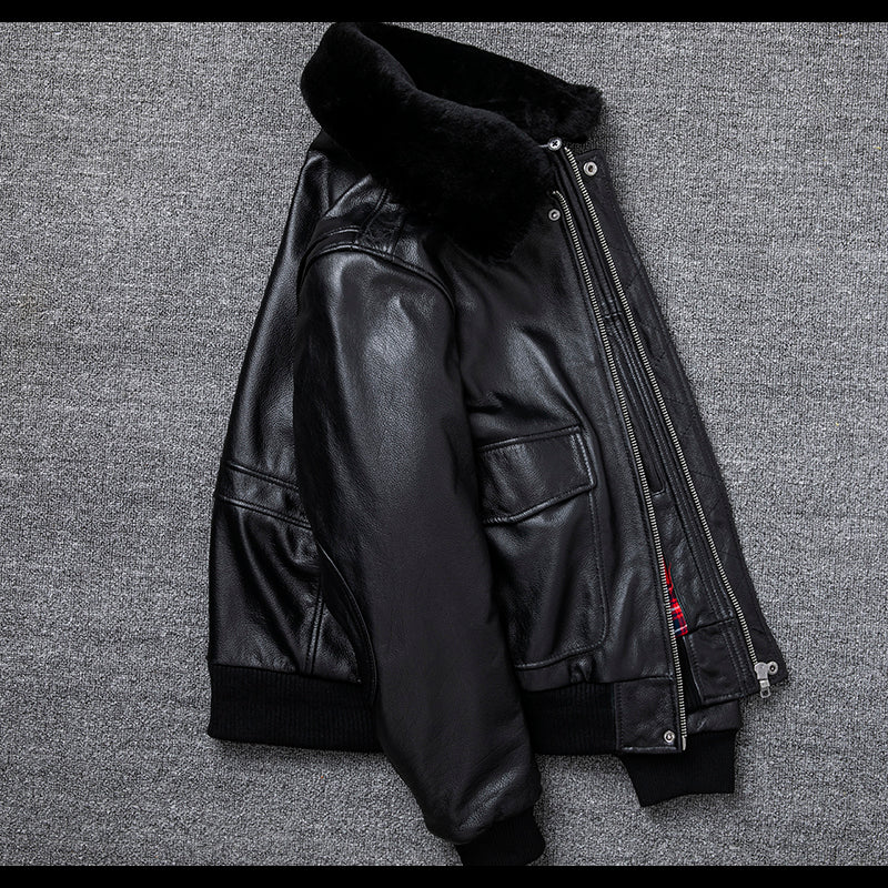 Pure First Layer Cowhide Leather Plus Cotton Flight Suit - PUNK TRIBU ARTISTIC BY EMLNO