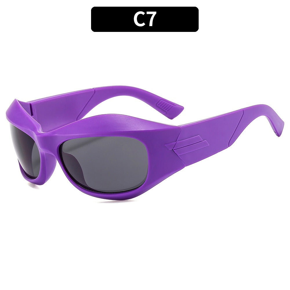PUNK TRIBU New Futuristic Y2K Sunglasses Punk Hip-Hop Hot Girls Sunglasses For Men And Women - PUNK TRIBU ARTISTIC BY EMLNO