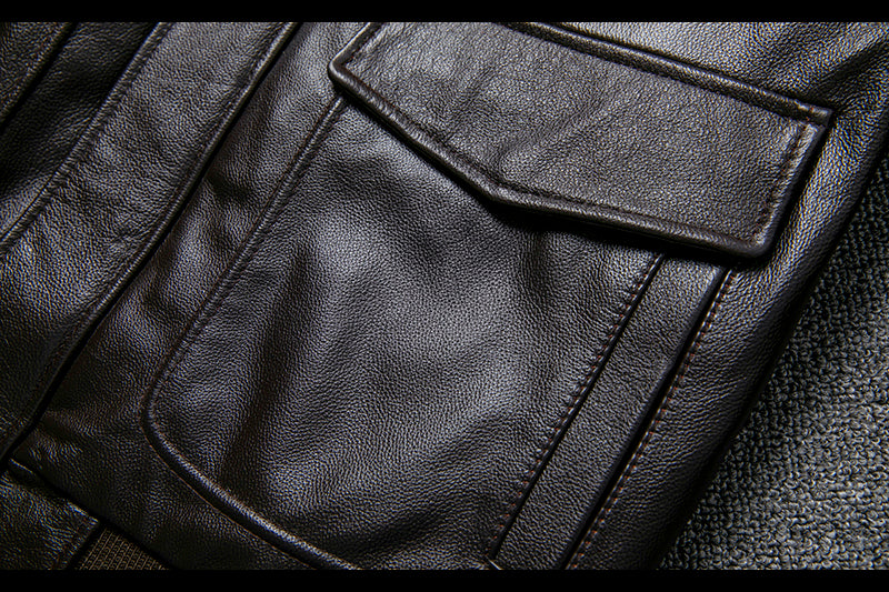 Pure First Layer Cowhide Leather Plus Cotton Flight Suit - PUNK TRIBU ARTISTIC BY EMLNO