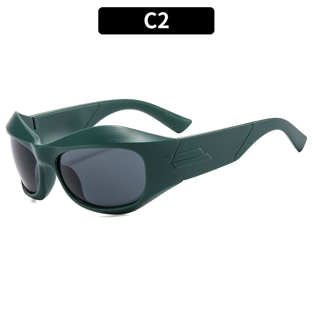 PUNK TRIBU New Futuristic Y2K Sunglasses Punk Hip-Hop Hot Girls Sunglasses For Men And Women - PUNK TRIBU ARTISTIC BY EMLNO