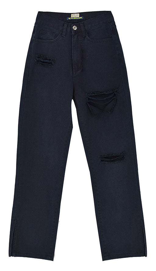 Women's High Waisted High-Slim Straight-Leg Flared Trousers - PUNK TRIBU ARTISTIC BY EMLNO