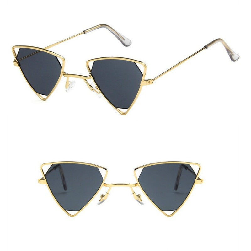 PUNK TRIBU New Punk Sunglasses Women Triangle Oculos New Vintage Glasses Openwork Metal Frame Fashion Sun Glasses Men Okulary - PUNK TRIBU ARTISTIC BY EMLNO