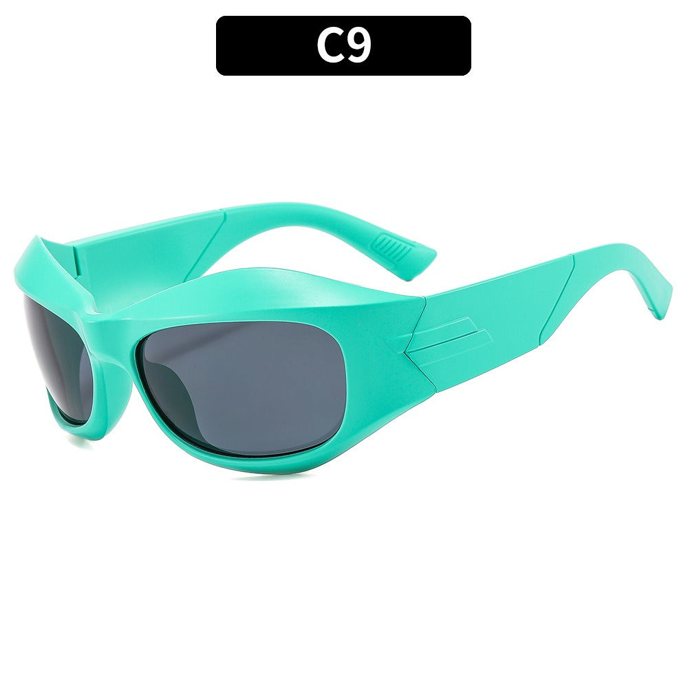 PUNK TRIBU New Futuristic Y2K Sunglasses Punk Hip-Hop Hot Girls Sunglasses For Men And Women - PUNK TRIBU ARTISTIC BY EMLNO