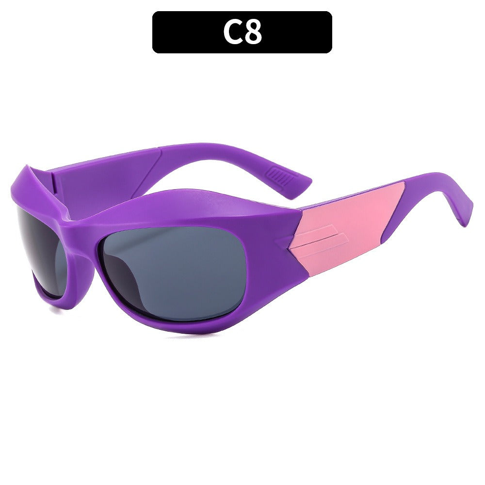 PUNK TRIBU New Futuristic Y2K Sunglasses Punk Hip-Hop Hot Girls Sunglasses For Men And Women - PUNK TRIBU ARTISTIC BY EMLNO