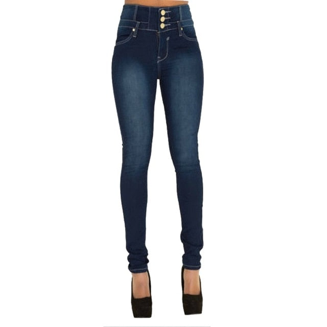 Pantalones vaqueros pitillo de mujer primavera verano cintura alta
