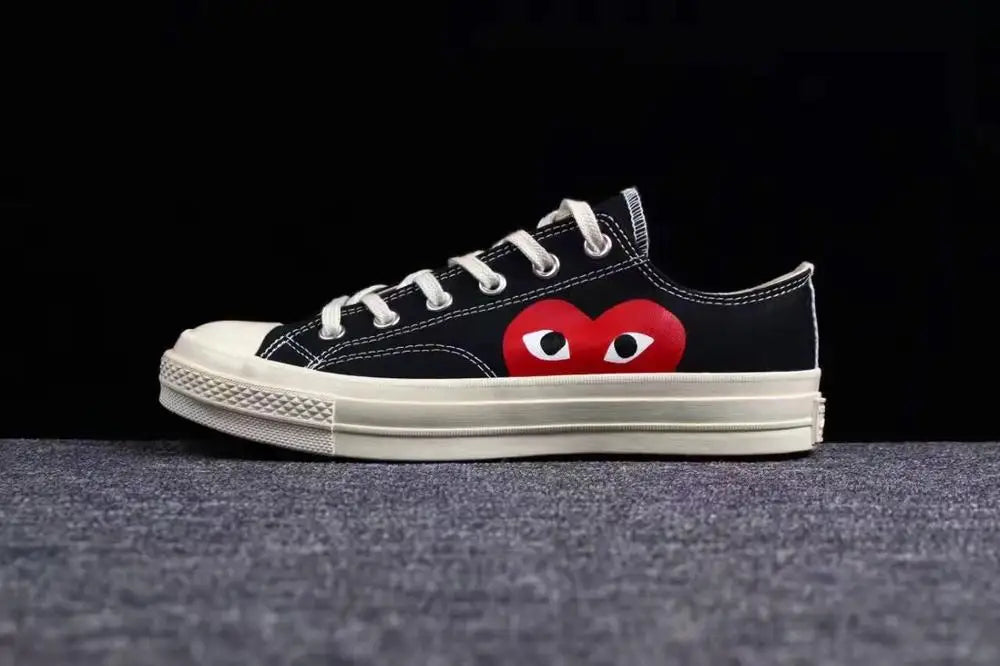 Converse All Star Classic CDG PLAY x 1970 Oci diari Sabates unisex altes/baixes Sabates de monopatí de lona d'alta qualitat