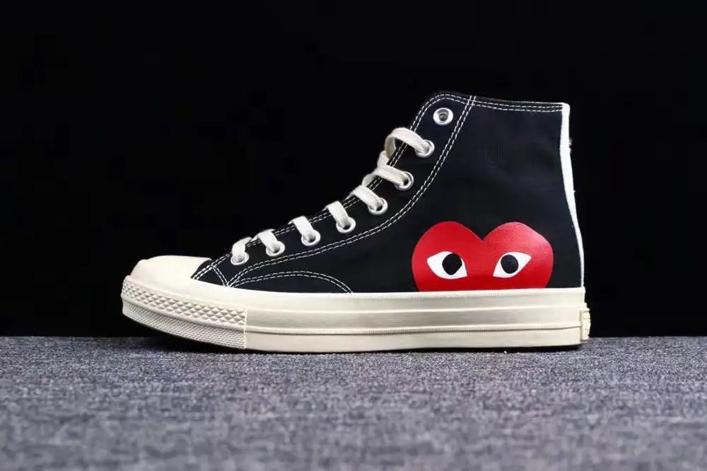 Converse All Star Classic CDG PLAY x 1970 Oci diari Sabates unisex altes/baixes Sabates de monopatí de lona d'alta qualitat