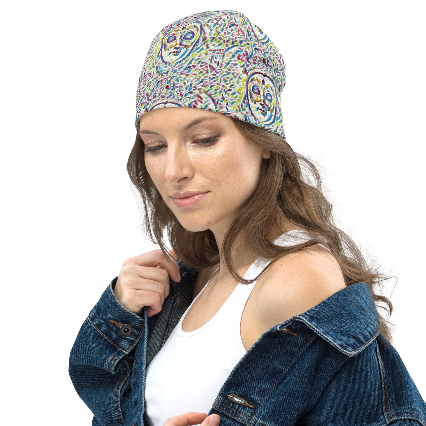 PUNK TRIBU All-Over Print Beanie - PUNK TRIBU ARTISTIC BY EMLNO