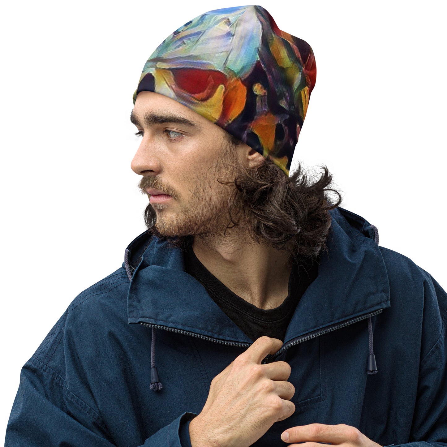 PUNK TRIBU All-Over Print Beanie - PUNK TRIBU ARTISTIC BY EMLNO