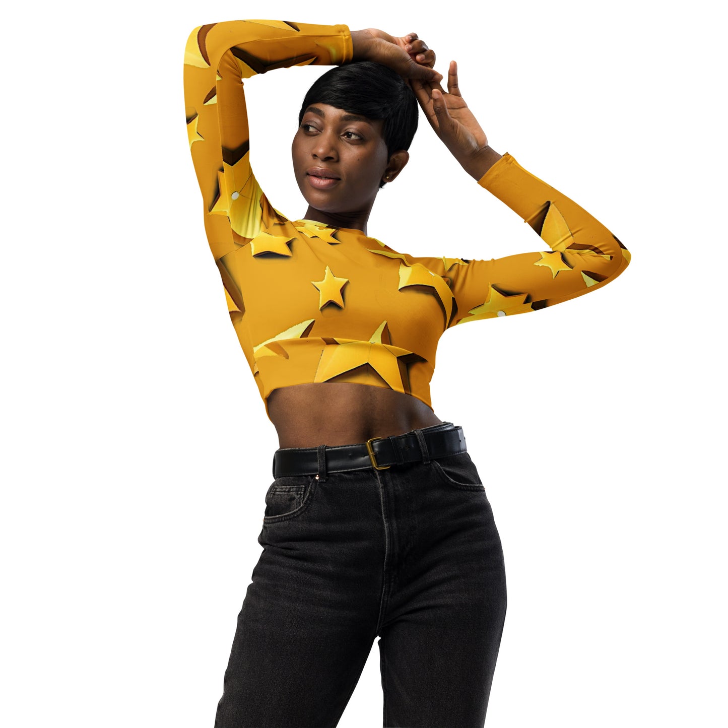 PUNK TRIBU Recycled long-sleeve crop top