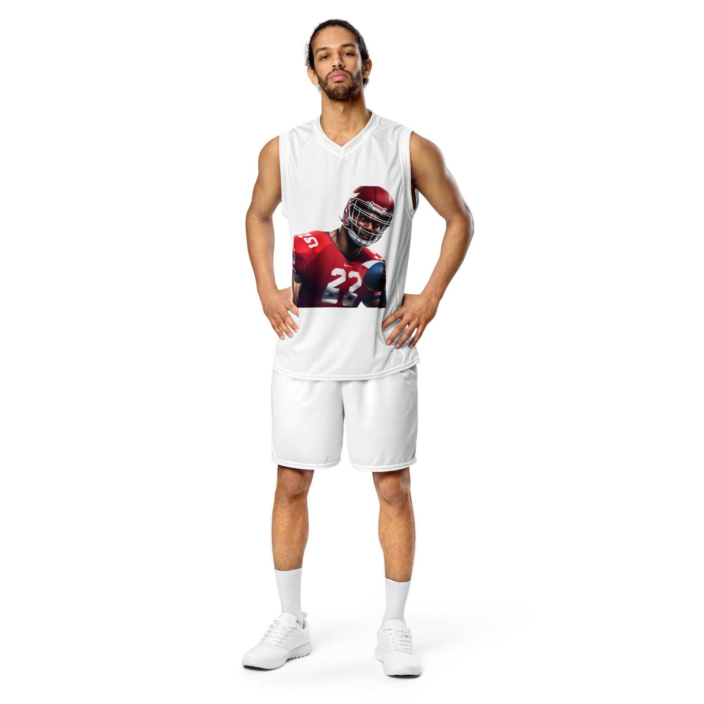 Recycled unisex basketball jersey - PUNK TRIBU ARTISTIC BY EMLNO