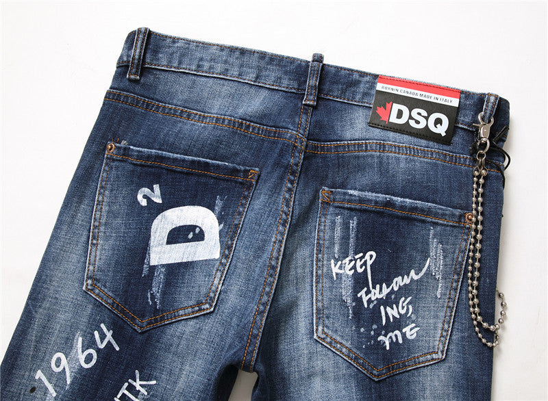 Men jeans famous D2 slim Pencil Pants - PUNK TRIBU ARTISTIC BY EMLNO