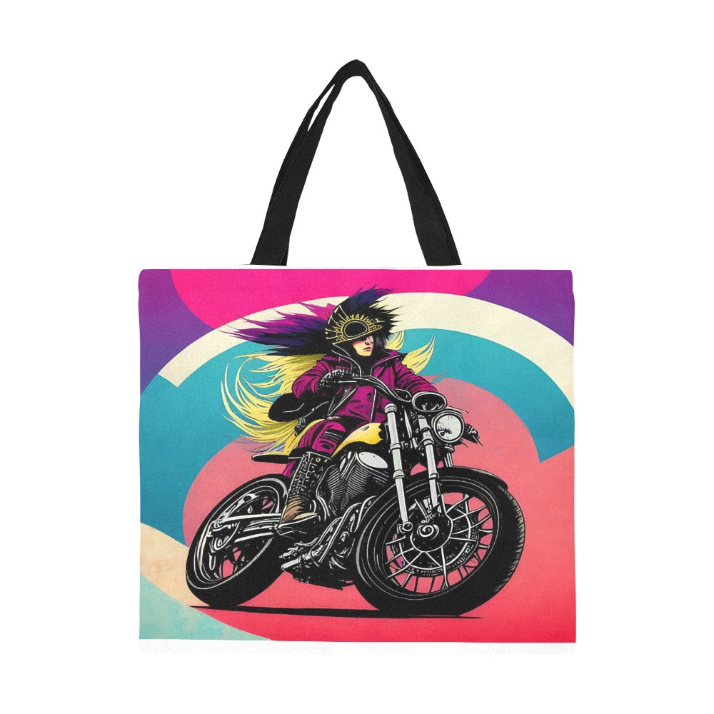 PUNK TRIBU All Over Print Canvas Tote Bag(Large)