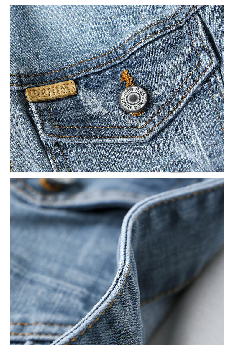 Fashion Men's Simple Lapel Denim Jacket - PUNK TRIBU ARTISTIC BY EMLNO