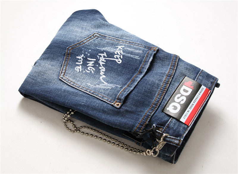 Men jeans famous D2 slim Pencil Pants - PUNK TRIBU ARTISTIC BY EMLNO