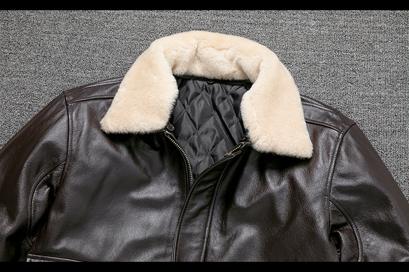 Pure First Layer Cowhide Leather Plus Cotton Flight Suit - PUNK TRIBU ARTISTIC BY EMLNO