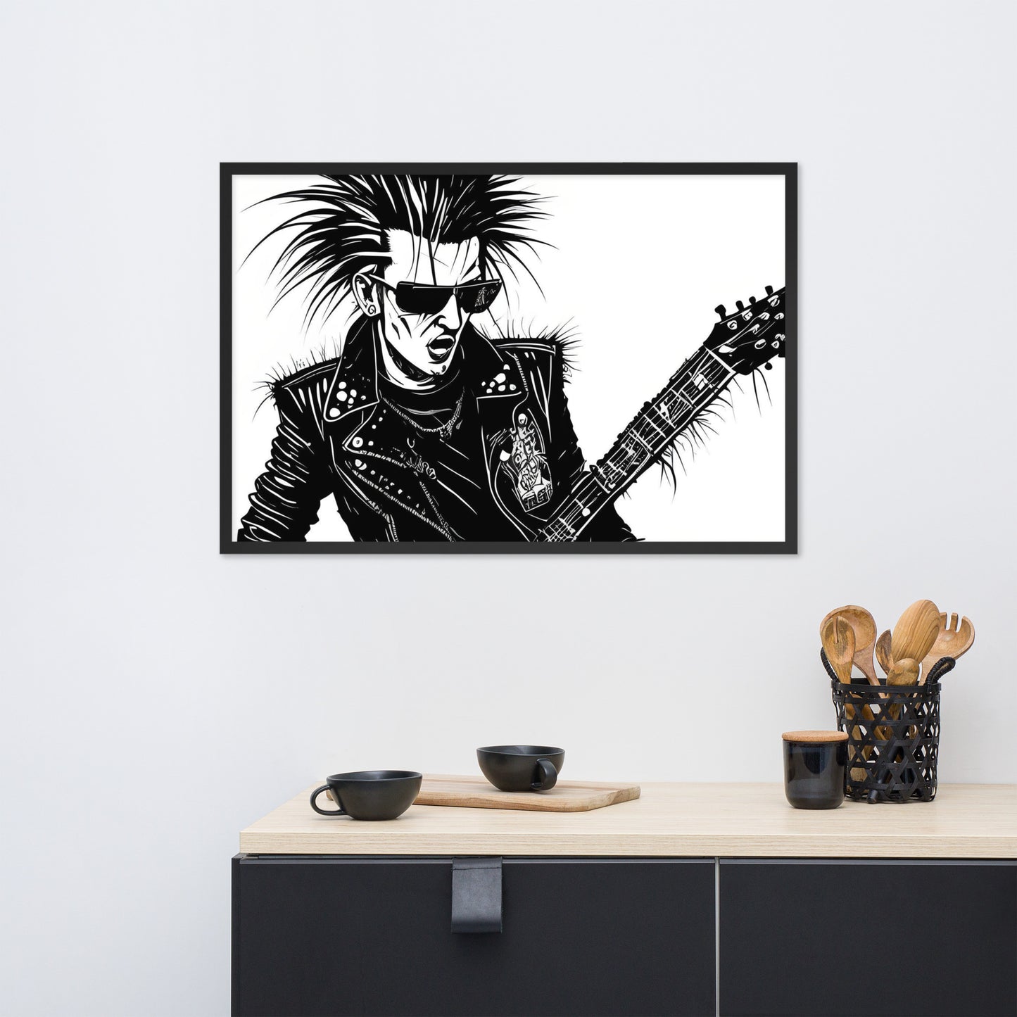Framed poster WITH EXCLUSIVE DESIGN MADE BY PUNK TRIBU - PUNK TRIBU ARTISTIC BY EMLNO