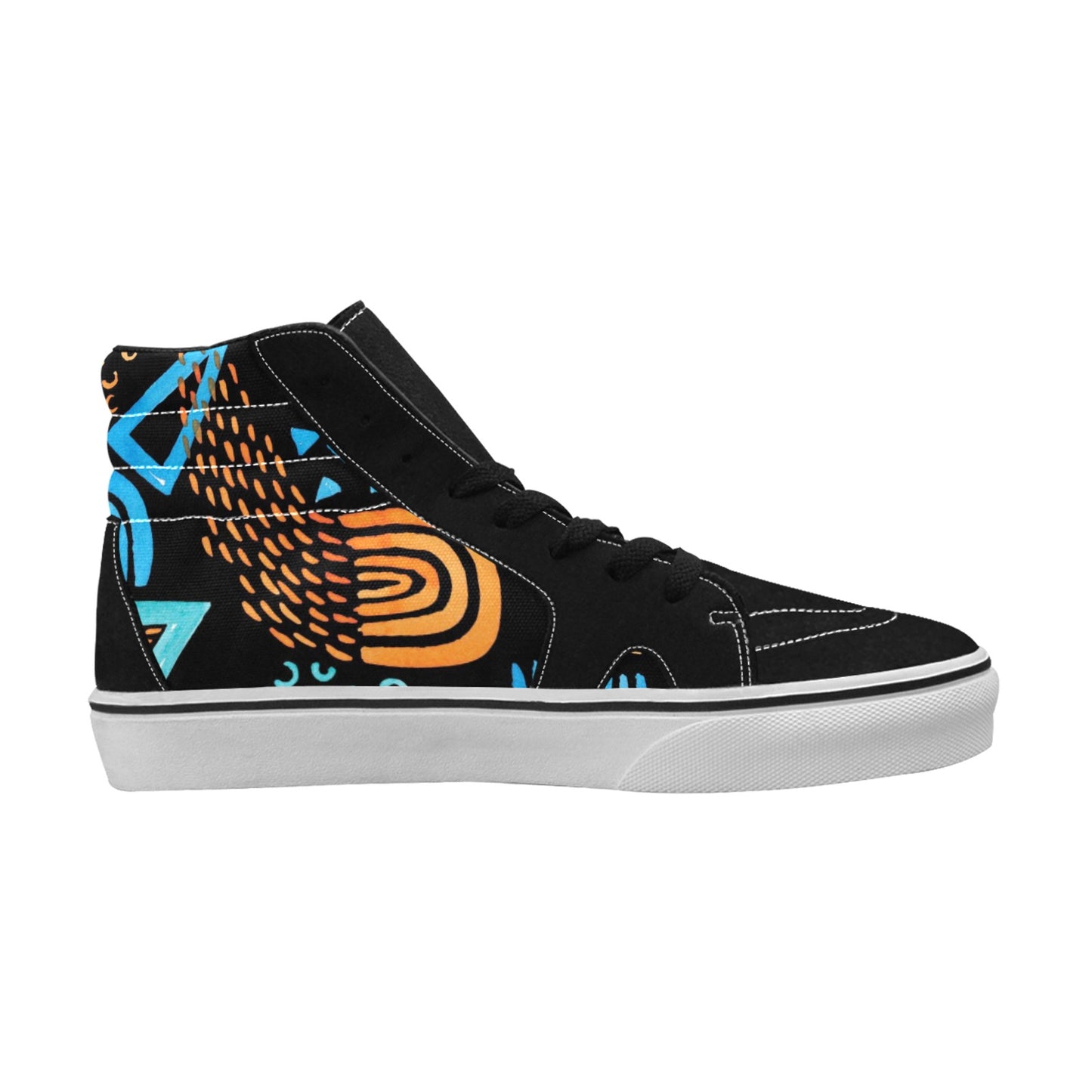 PUNK TRIBU Women's High Top Canvas Shoes (Model E001-1)