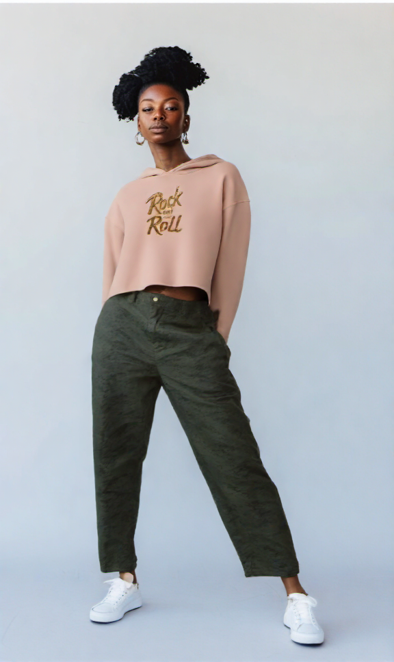 Punk Tribu Crop Hoodie