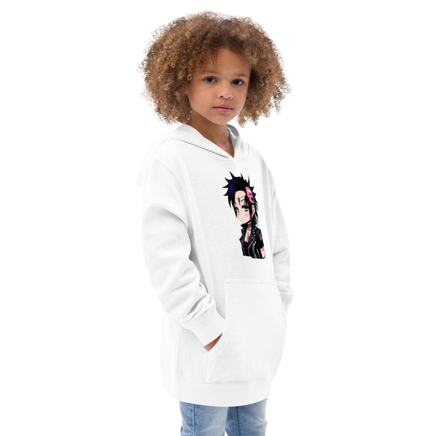 MINI PUNK TRIBU Kids fleece hoodie 4 - PUNK TRIBU ARTISTIC BY EMLNO