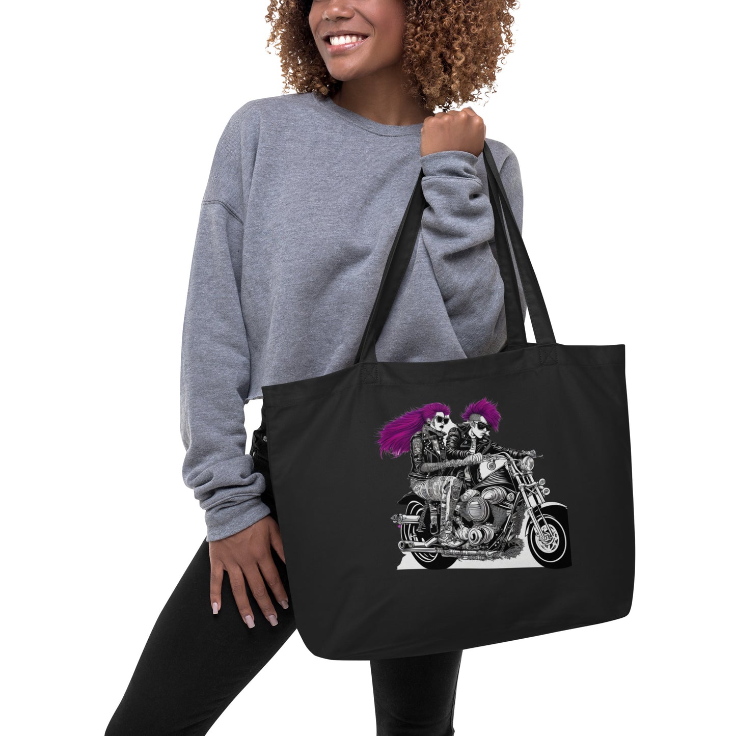 PUNK TRIBU Large organic tote bag