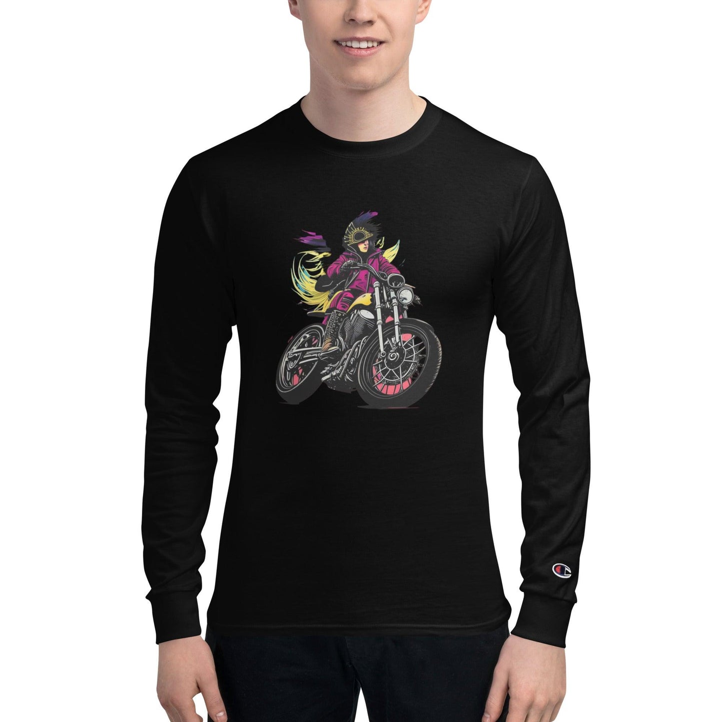 PUNK TRIBU Men's Champion Long Sleeve Shirt - PUNK TRIBU ARTISTIC BY EMLNO