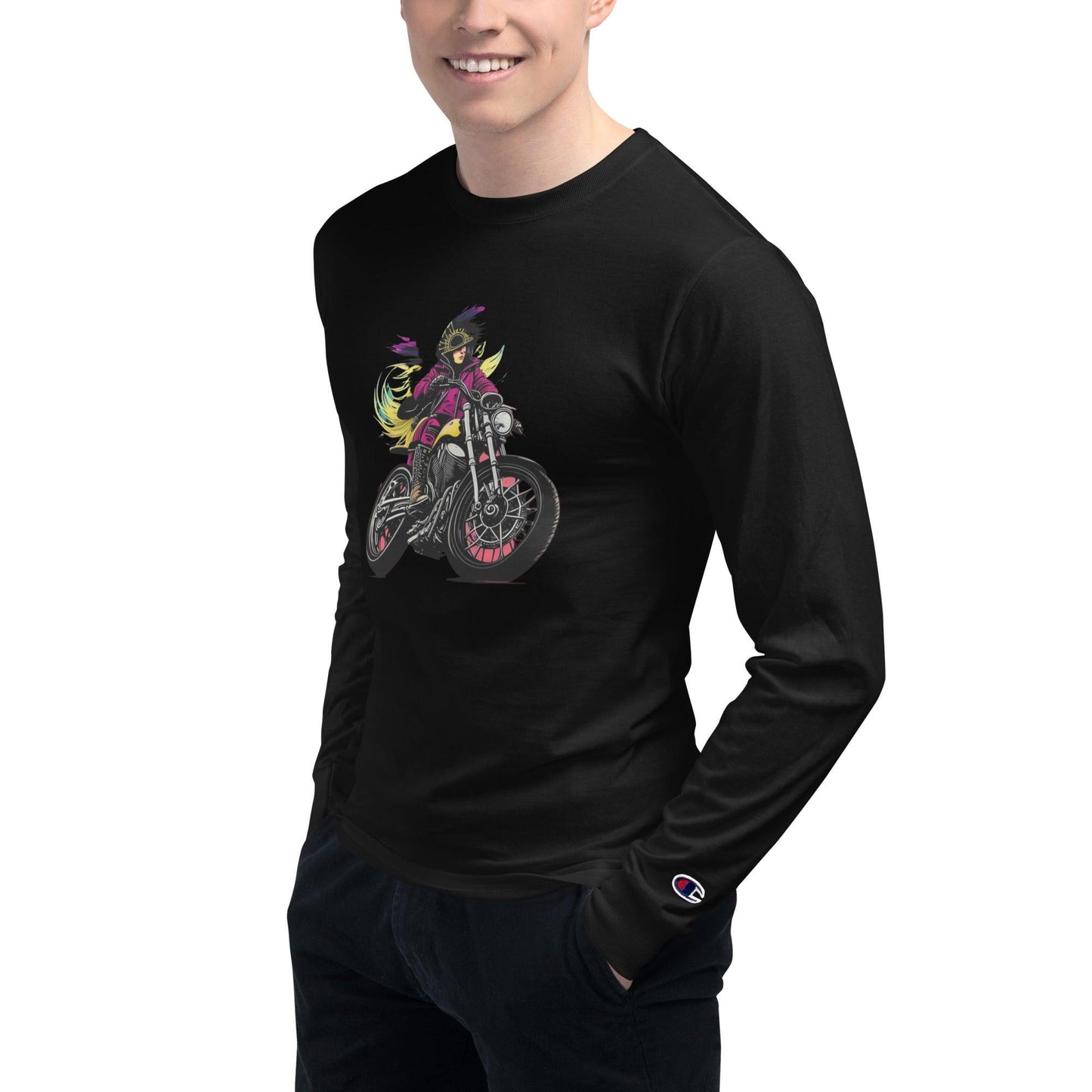 PUNK TRIBU Men's Champion Long Sleeve Shirt - PUNK TRIBU ARTISTIC BY EMLNO