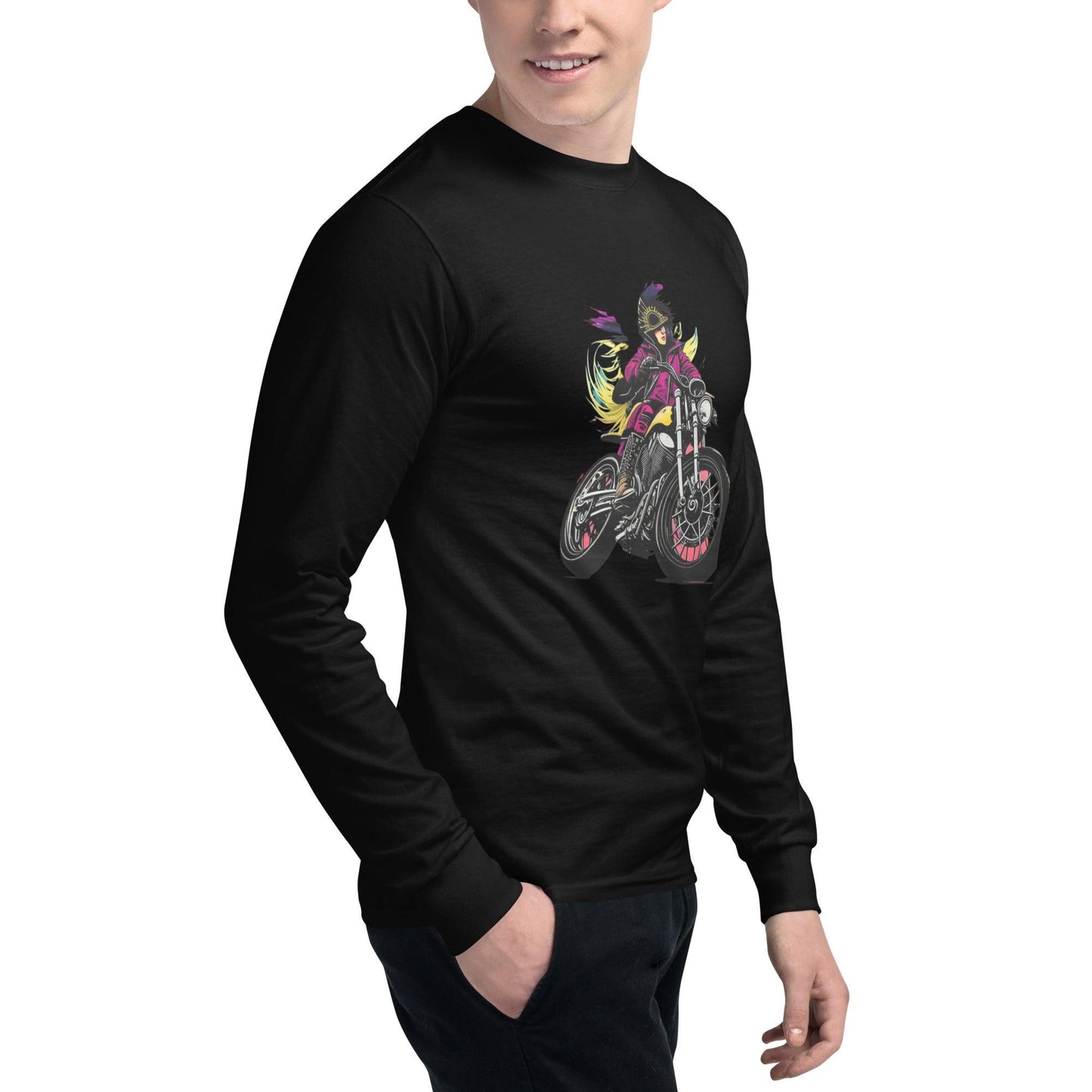 PUNK TRIBU Men's Champion Long Sleeve Shirt - PUNK TRIBU ARTISTIC BY EMLNO