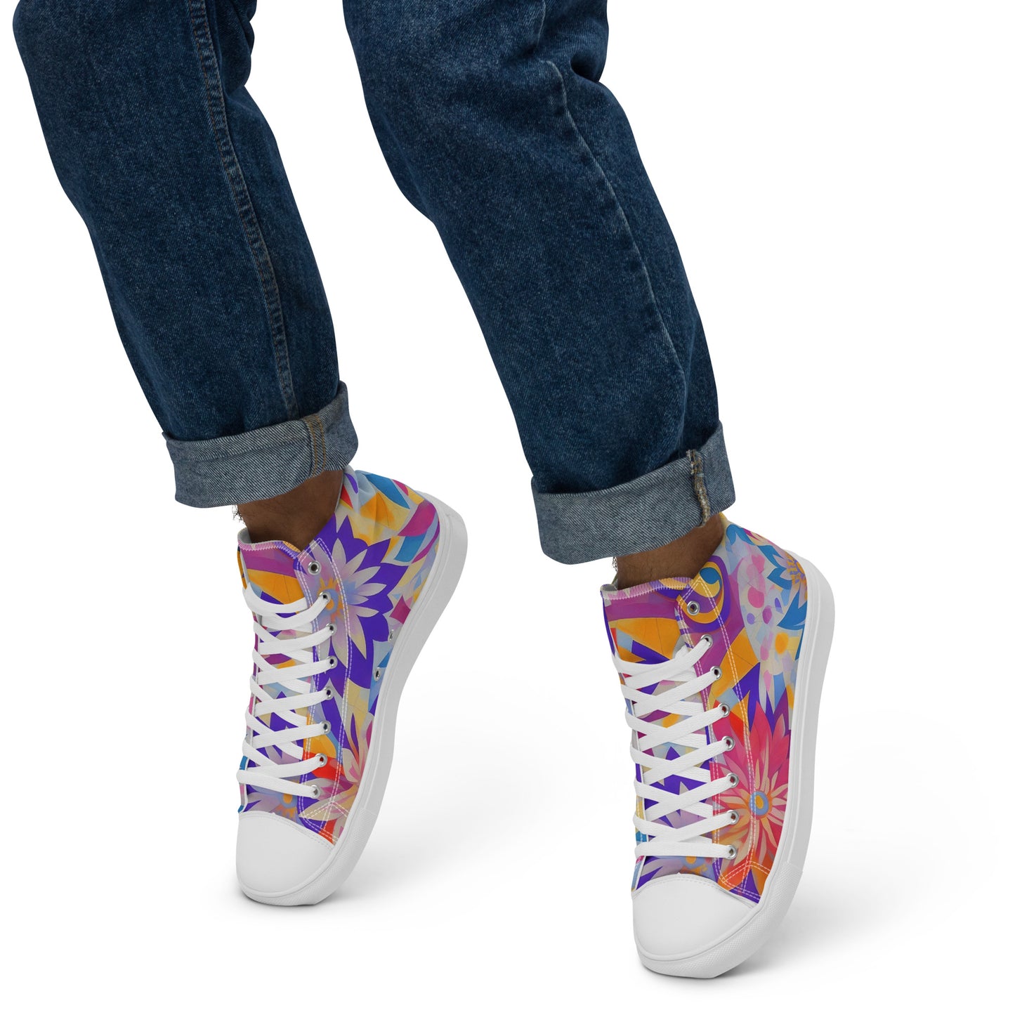 PUNK TRIBU Men’s high top canvas shoes - PUNK TRIBU ARTISTIC BY EMLNO