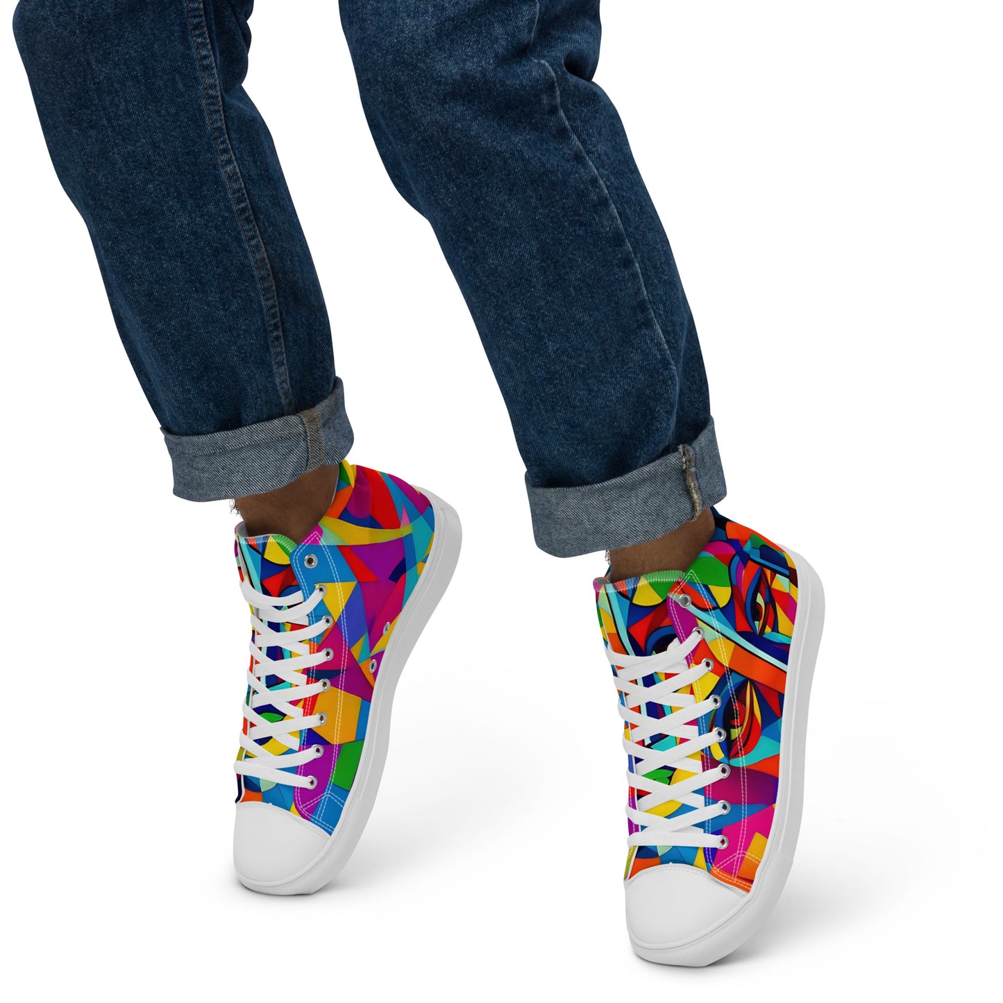 PUNK TRIBU Men’s high top canvas shoes - PUNK TRIBU ARTISTIC BY EMLNO
