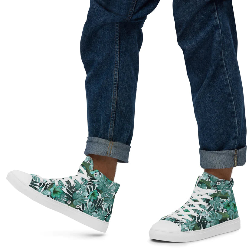 Men’s high top canvas shoes All-Over Print Beanie BUY IT WITH 10% DISCOUNT