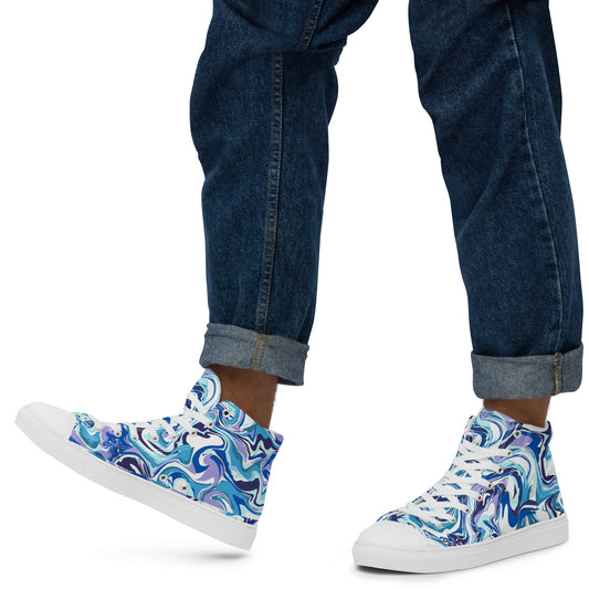 PUNK TRIBU Men’s high top canvas shoes - PUNK TRIBU ARTISTIC BY EMLNO